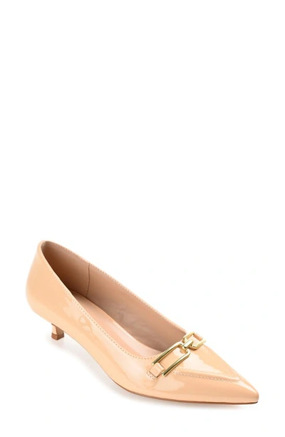 JOURNEE COLLECTION JOURNEE COLLECTION RUMI METAL BIT KITTEN HEEL PUMP