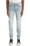 AMIRI AMIRI STACK DISTRESSED SLIM FIT JEANS