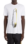 Versace Biggie Coin Safety Pin Cotton Graphic Tee In White