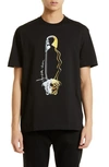 VERSACE MEDUSA SAFETY PIN GRAPHIC TEE