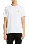 Versace Medusa Head-embroidered Cotton-jersey T-shirt In White