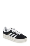 Adidas Originals Gazelle Bold Platform Sneaker In Black/white/white