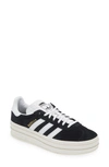 Adidas Originals Gazelle Bold Platform Suede Sneakers In Black