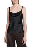 VINCE SATIN COWL NECK CAMISOLE