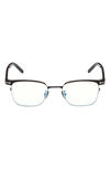 TOM FORD 49MM SMALL SQUARE BLUE LIGHT BLOCKING READING GLASSES