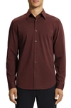 THEORY SYLVAIN ND STRUCTURE KNIT BUTTON-UP SHIRT