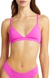 Skims Fits Everybody Triangle Bralette In Fuchsia