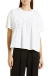 JASON WU ASYMMETRIC RUFFLE DETAIL COTTON BLOUSE