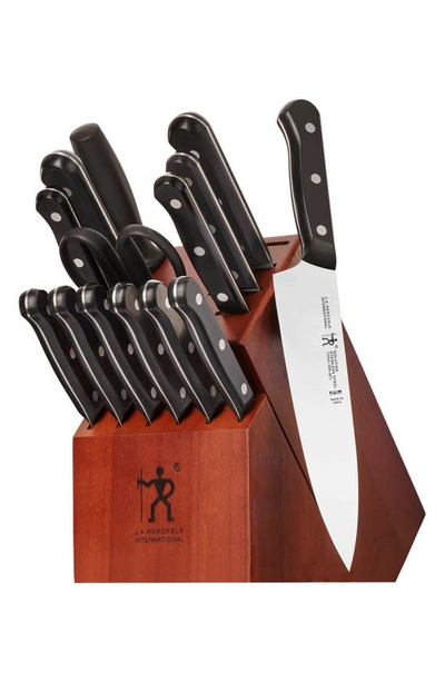 Henckels Cutlery Henckels International Solution 15-piece Knife Block Set In Stainless Steel