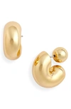 Jenny Bird Tome Medium Hoop Earrings In High Polish Gold