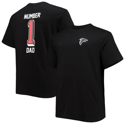 Fanatics Branded Black Atlanta Falcons Big & Tall #1 Dad 2-hit T-shirt
