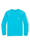 Vineyard Vines Kids' Whale Long Sleeve Graphic Tee In Bluebird