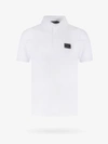 Dolce & Gabbana Polo With Logo Tag In White