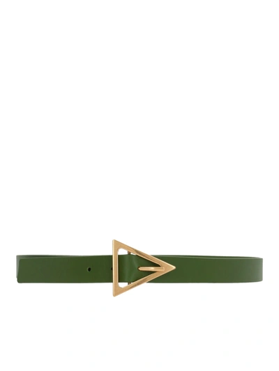 Bottega Veneta 2.5 Cm Triangle Belt In Green