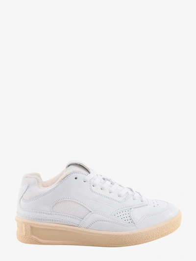 Jil Sander Leather Basket Trainers In White