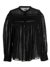 Isabel Marant Étoile 'plalia' Black Shirt With Pleated Details In Black