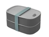 Berghoff Leo 3-piece Dual Bento Box Set With Strap In Grey
