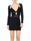 Ronny Kobo Rivera Knit Dress In Black