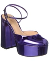 Gianvito Rossi Dua 70 Leather Platform Pump In Purple