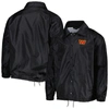 DUNBROOKE DUNBROOKE BLACK WASHINGTON COMMANDERS COACHES CLASSIC RAGLAN FULL-SNAP WINDBREAKER JACKET