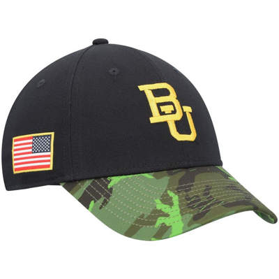 Nike Men's  Black, Camo Baylor Bears Veterans Day 2tone Legacy91 Adjustable Hat In Black,camo