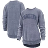 Pressbox Navy North Carolina Tar Heels Ponchoville Pullover Sweatshirt In Navy