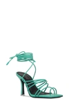 Black Suede Studio Luisa In Electric Green Leather