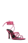 Black Suede Studio Luisa Strappy Ankle-wrap Sandals In Pink Yarrow Leather