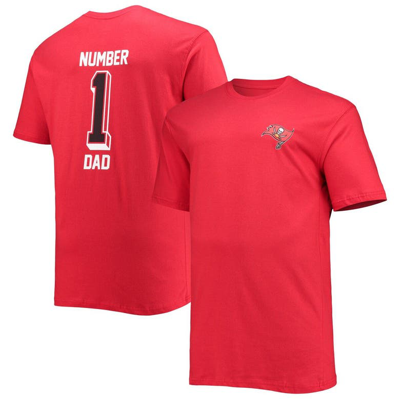 Fanatics Branded Red Tampa Bay Buccaneers Big & Tall #1 Dad 2-hit T-shirt