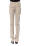 BYBLOS BYBLOS BEIGE COTTON JEANS &AMP; WOMEN'S PANT