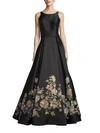 BASIX BLACK LABEL Floral-Print Gown
