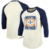 Majestic Threads Cream/navy Houston Astros 2022 World Series Champions Divide And Conquer Tri-blend In Cream