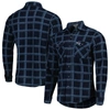 Antigua Navy New England Patriots Industry Flannel Button-up Shirt Jacket In Navy