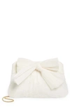 Loeffler Randall Rayne Bow-detail Clutch Bag In Pearl