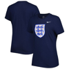 Nike Navy England National Team Club Crest T-shirt In Navy