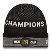 New Era Black Lafc 2022 Mls Cup Champions Locker Room Knit Hat In Black