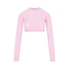Sportmax Medea Wool And Cashmere Open-knit Sweater In Pink &amp; Purple