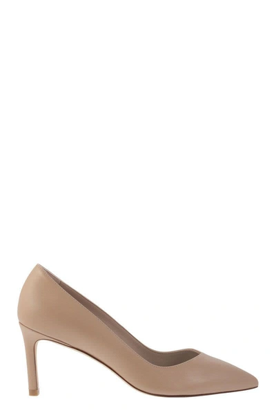 Stuart Weitzman Anny Pointed Pumps In Natural