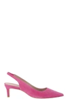 Stuart Weitzman Stuart Power 75 Suede Slingback Pumps In Pink