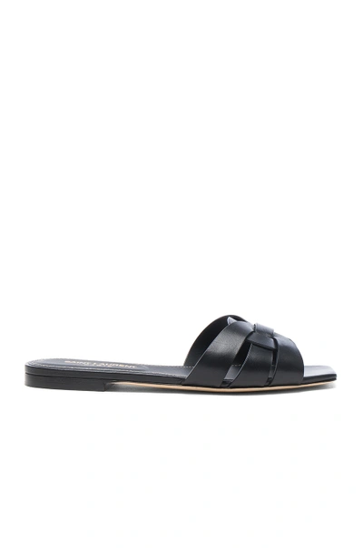 Gucci Tribute Flat Sandals In Black