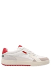 Palm Angels Man Sneakers White Size 11 Soft Leather In Red