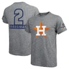 MAJESTIC MAJESTIC THREADS ALEX BREGMAN HEATHER GRAY HOUSTON ASTROS 2022 WORLD SERIES CHAMPIONS NAME & NUMBER 