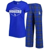Concepts Sport Women's  Royal, Black Indianapolis Colts Arcticâ T-shirt And Flannel Pants Sleep Set In Royal