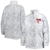 Gameday Couture Heather Gray Oklahoma Sooners Leopard Quarter-zip Jacket In Heather Gray