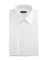 Tom Ford Solid Button-down Dress Shirt In White