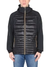 Hugo Boss Quilted Hooded Jacket With Side Zipper Pockets In Black