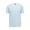 HUGO BOSS SLIM-FIT T-SHIRT IN HONEYCOMB COTTON WITH TIPPED COLLAR