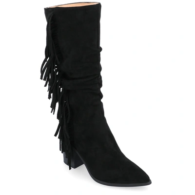 Journee Collection Collection Women's Tru Comfort Foam Hartly Wide Calf Boot In Black