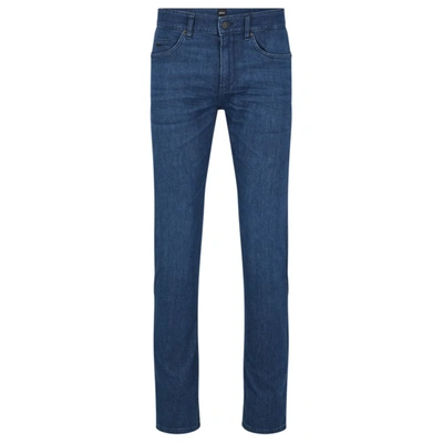 Hugo Boss Slim-fit Jeans In Dark-blue Italian Denim