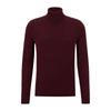 Hugo Boss Regular-fit Rollneck Sweater In Extra-fine Merino Wool In Dark Red